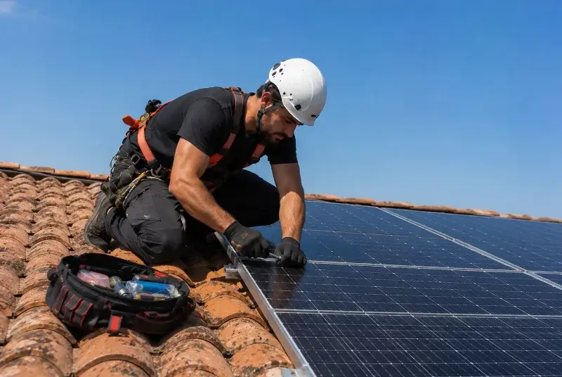 Maintenance et monitoring de panneaux solaires à Baracé